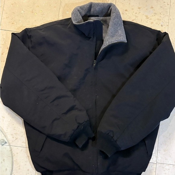 Vintage J Crew Black and Gray Bomber Jacket - Picture 1 of 7